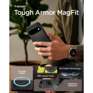   Spigen Tough Armor Google Pixel 11 tok, MagSafe, Metal Slate, fekete