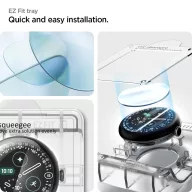   Spigen EliteShield EZ Fit Google Pixel Watch 3 / 4 / 5 (45mm) kijelzővédő fólia felhelyező kerettel (2db)