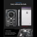 Spigen Ultra Hybrid mágneses kártyatartó, MagSafe, Zero One, átlátszó