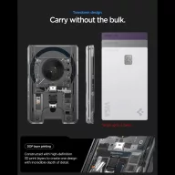  Spigen Ultra Hybrid mágneses kártyatartó, MagSafe, Zero One, átlátszó