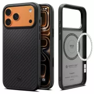   Spigen Enzo Aramid T MagFit Apple iPhone 17 Pro tok, MagSafe, Black, fekete