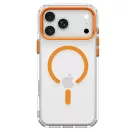 Spigen Ultra Hybrid Optik S Apple iPhone 18 Pro / 17 Pro tok kitámasztóval, MagSafe, Clear Orange, átlátszó-narancs