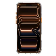   Spigen Ultra Hybrid Optik S Apple iPhone 18 Pro / 17 Pro tok kitámasztóval, MagSafe, Clear Orange, átlátszó-narancs