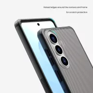   Nillkin Super Frosted PRO Samsung Galaxy S26 műanyag hátlap tok, átlátszó-fekete