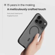   Nillkin Super Frosted PRO Apple iPhone 18 Pro / 17 Pro mágneses műanyag hátlap tok, MagSafe, fekete-átlátszó