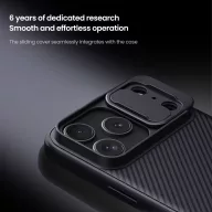   Nillkin CamShield Pro Apple iPhone 18 Pro Max / 17 Pro Max műanyag hátlap tok kameravédelemmel, MagSafe, fekete