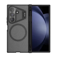  Nillkin CamShield Prop Magnetic Samsung Galaxy Z Fold 8 Ultra mágneses műanyag hátlap tok + S Pen,átlátszó-fekete (átlátszó lencsevédővel)