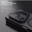 Nillkin CamShield Prop Magnetic Samsung Galaxy Z Fold 8 Ultra mágneses műanyag hátlap tok + S Pen,átlátszó-fekete (átlátszó lencsevédővel)