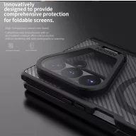   Nillkin CamShield Prop Magnetic Samsung Galaxy Z Fold 8 Ultra mágneses műanyag hátlap tok + S Pen,átlátszó-fekete (átlátszó lencsevédővel)
