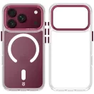 Tactical MagForce 2.0 Cover Apple iPhone 17 Pro/18 Pro MagSafe hátlap tok, átlátszó/bordó