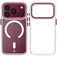   Tactical MagForce 2.0 Cover Apple iPhone 17 Pro/18 Pro MagSafe hátlap tok, átlátszó/bordó