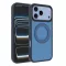 Tactical MagForce Hyperstand Apple iPhone 17 Pro Max/18 Pro Max tok, gyűrűs kitámasztóval, MagSafe, átlátszó-kék