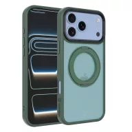  Tactical MagForce Hyperstand Apple iPhone 17 Pro Max/18 Pro Max tok, gyűrűs kitámasztóval, MagSafe, átlátszó-zöld
