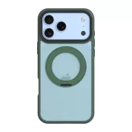   Tactical MagForce Hyperstand Apple iPhone 17 Pro Max/18 Pro Max tok, gyűrűs kitámasztóval, MagSafe, átlátszó-zöld