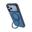 Tactical MagForce Hyperstand Apple iPhone 17 Pro/18 Pro tok, gyűrűs kitámasztóval, MagSafe, átlátszó-kék