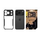 Tactical Quantum Stealth Apple iPhone 18 Pro hátlap tok megerősített sarokkal, átlátszó/fekete