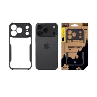   Tactical Quantum Stealth Apple iPhone 18 Pro hátlap tok megerősített sarokkal, átlátszó/fekete
