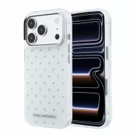   Karl Lagerfeld IML Rhinestones Allover Apple iPhone 18 Pro tok, fehér