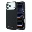 Karl Lagerfeld PU Grained Allover Semi Wrap Apple iPhone 18 Pro Max tok, MagSafe, fekete-ezüst