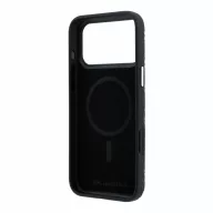   Karl Lagerfeld PU Grained Allover Semi Wrap Apple iPhone 18 Pro Max tok, MagSafe, fekete-ezüst