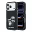 Karl Lagerfeld PU Semi Wrap Smooth Sketch Bodies Apple iPhone 18 Pro / 17 Pro tok, MagSafe, fekete-ezüst