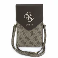   Guess PU Leather+Grained 4G Metal Logo táska / telefon tartó táska, barna