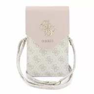   Guess PU Leather+Grained 4G Metal Logo táska / telefon tartó táska, rózsaszín