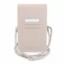 Guess PU Leather+Grained 4G Metal Logo táska / telefon tartó táska, rózsaszín