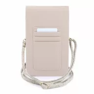   Guess PU Leather+Grained 4G Metal Logo táska / telefon tartó táska, rózsaszín