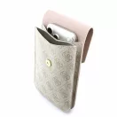 Guess PU Leather+Grained 4G Metal Logo táska / telefon tartó táska, rózsaszín