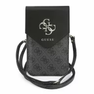   Guess PU Leather+Grained 4G Metal Logo táska / telefon tartó táska, fekete