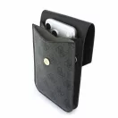 Guess PU Leather+Grained 4G Metal Logo táska / telefon tartó táska, fekete