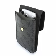   Guess PU Leather+Grained 4G Metal Logo táska / telefon tartó táska, fekete