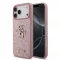 Guess PU Fixed Glitter 4G Metal Logo Apple iPhone 18 Pro Max tok, rózsaszín