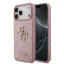 Guess PU Fixed Glitter 4G Metal Logo Apple iPhone 18 Pro Max tok, rózsaszín
