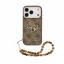 Guess PU 4G Metal Logo Strap Apple iPhone 18 Pro hátlap tok karpánttal, barna