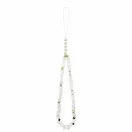 Guess IML Flowers Allover Strap Apple iPhone 18 Pro hátlap tok karpánttal, MagSafe, fehér