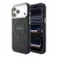 Guess PU Leather 4G Gold Frame Embossed Apple iPhone 18 Pro Max hátlap tok, MagSafe, fekete-arany