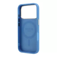   Guess PU 4G Ring Stand Apple iPhone 18 Pro hátlap tok kitámasztóval, MagSafe, kék-arany