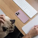 Silicone Mag Apple iPhone 18 Pro / 17 Pro szilikon hátlap tok, MagSafe, rózsaszín