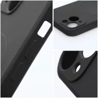   Silicone Mag Apple iPhone 18 Pro / 17 Pro szilikon hátlap tok, kameravédelemmel, MagSafe, fekete