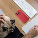 Silicone Mag Apple iPhone 18 Pro / 17 Pro szilikon hátlap tok, kameravédelemmel, MagSafe, piros