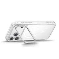   Tech-Protect MagStand Apple iPhone 18 Pro / 17 Pro tok kitámasztóval, MagSafe, Crystal Clear, átlátszó-fehér