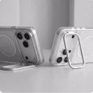 Tech-Protect MagStand Apple iPhone 18 Pro / 17 Pro tok kitámasztóval, MagSafe, Crystal Clear, átlátszó-fehér