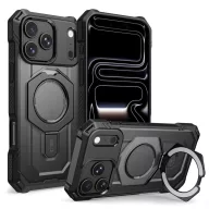   Tech-Protect MagForce Apple iPhone 18 Pro / 17 Pro tok kitámasztóval, megerősített védelemmel, MagSafe, Matte Black, fekete