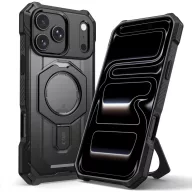   Tech-Protect MagForce Apple iPhone 18 Pro Max / 17 Pro Max tok kitámasztóval, megerősített védelemmel, MagSafe, Matte Black, fekete