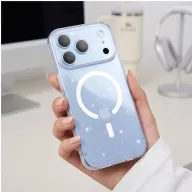   Tech-Protect FlexAir Apple iPhone 18 Pro / 17 Pro tok, csillámos, MagSafe, Clear, átlátszó-fehér
