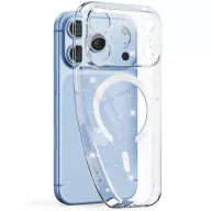   Tech-Protect FlexAir Apple iPhone 18 Pro Max / 17 Pro Max tok, csillámos, MagSafe, Clear, átlátszó-fehér