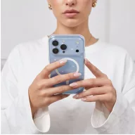   Tech-Protect FlexAir Apple iPhone 18 Pro Max / 17 Pro Max tok, csillámos, MagSafe, Clear, átlátszó-fehér