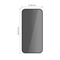   Tech-Protect Glass Spy+ Apple iPhone 18 Pro kijelzővédő üvegfólia, betekintésgátló, privacy, fekete (2db)